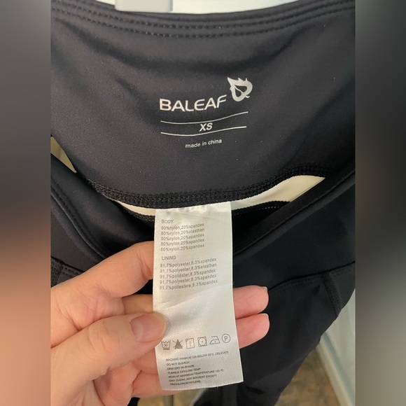 Baleaf Black Cycling pants with padded seat cushion size XS - Picture 6 of 10